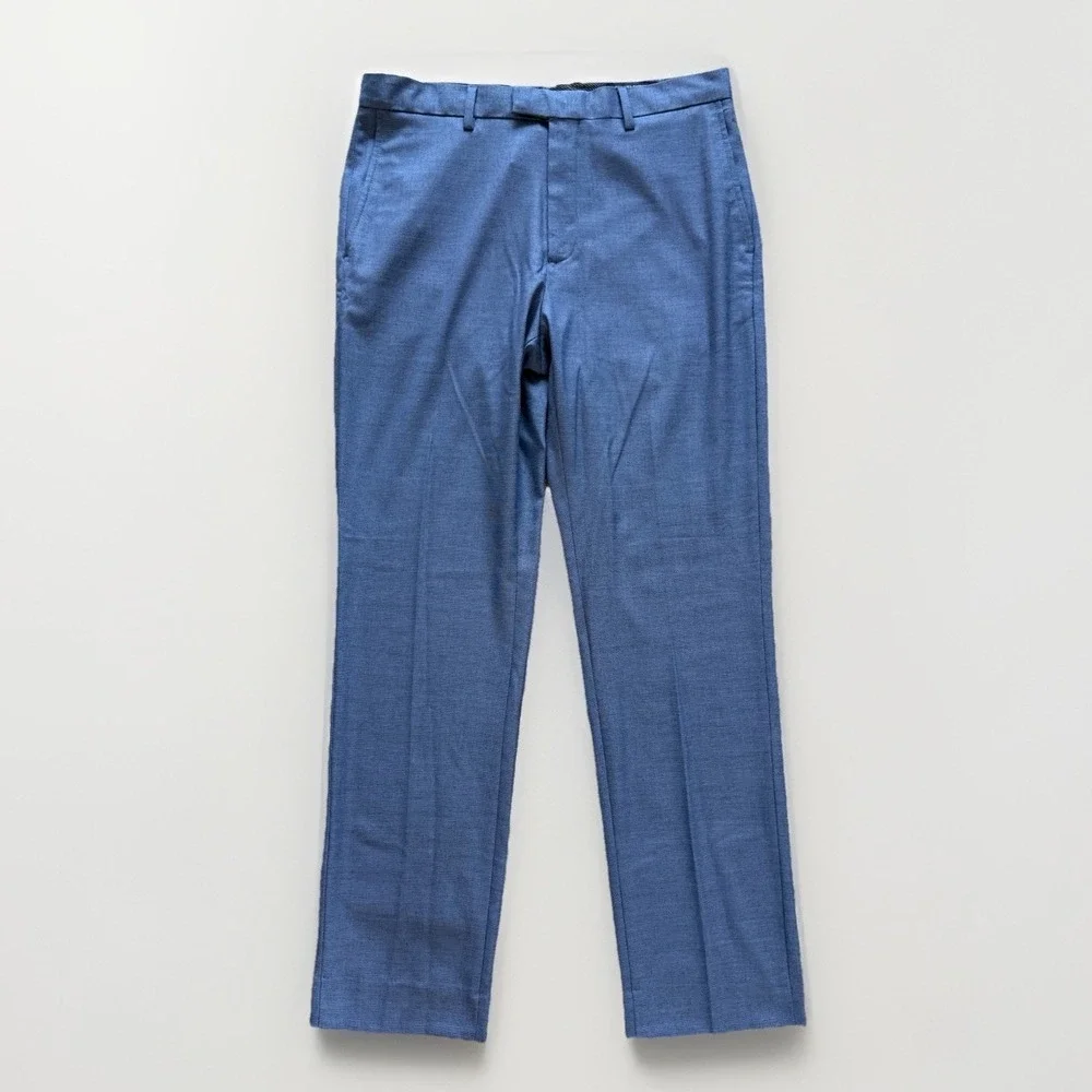 Banana Republic Slim Fit Dress Pant Sz 32x32 Blue Straight Classic Career Formal